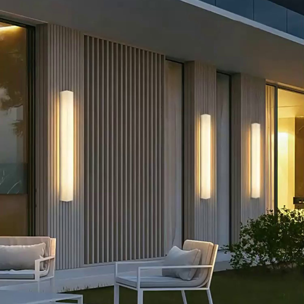 Aerisvall | Modern Geometric Slim Rectangular Outdoor Wall Light