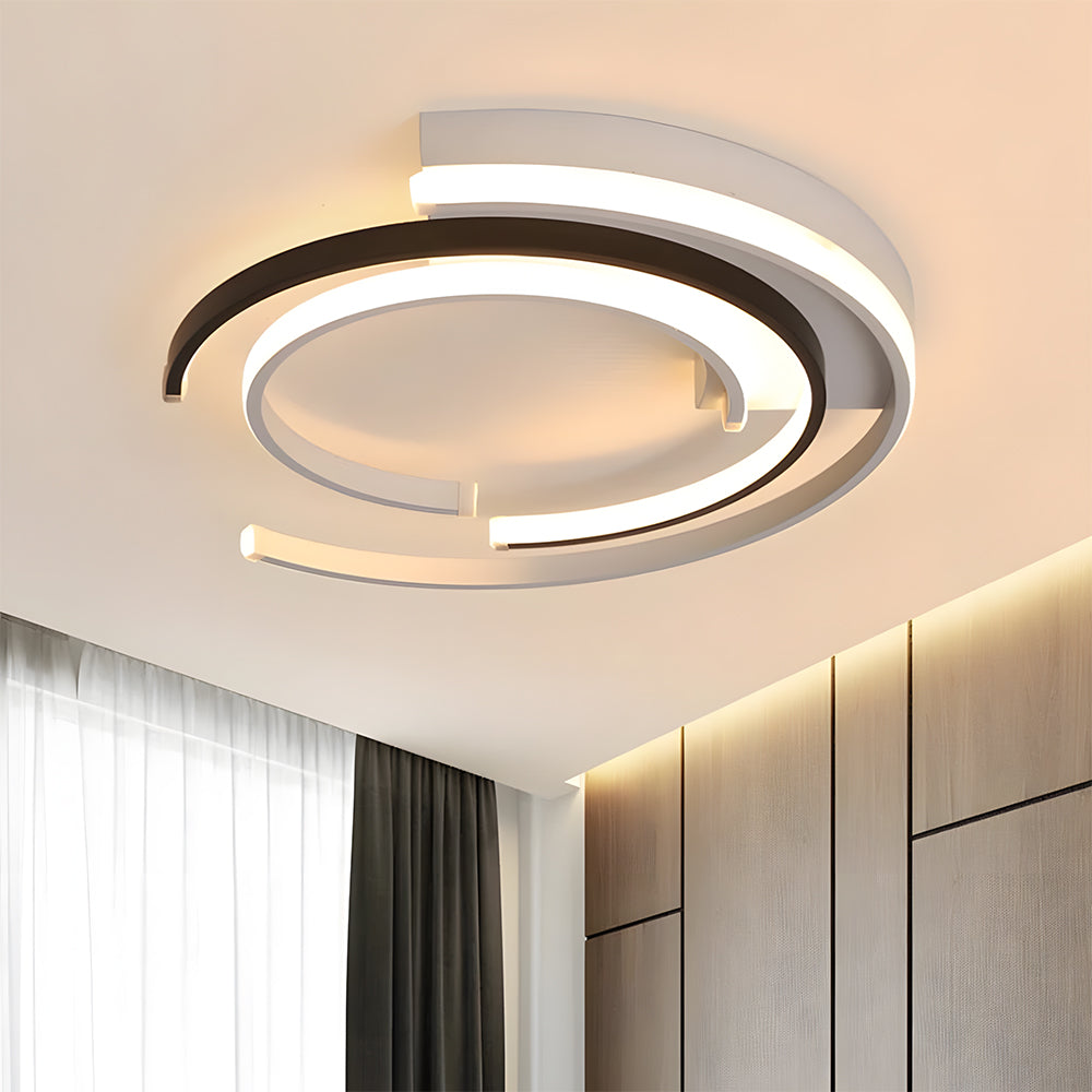 Eclipse | Modern Overlapping Ring Flush Mount Ceiling Light