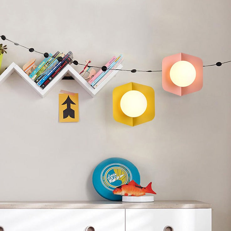 Veltryx | Minimalist Frosted Globe Modern Metal Wall Light