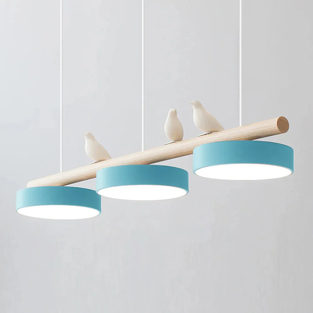 Aves | Modern Wood and Resin Bird Inspired Pendant Light