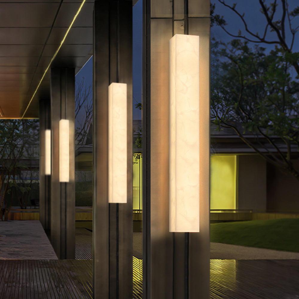 Aerisvall | Modern Geometric Slim Rectangular Outdoor Wall Light