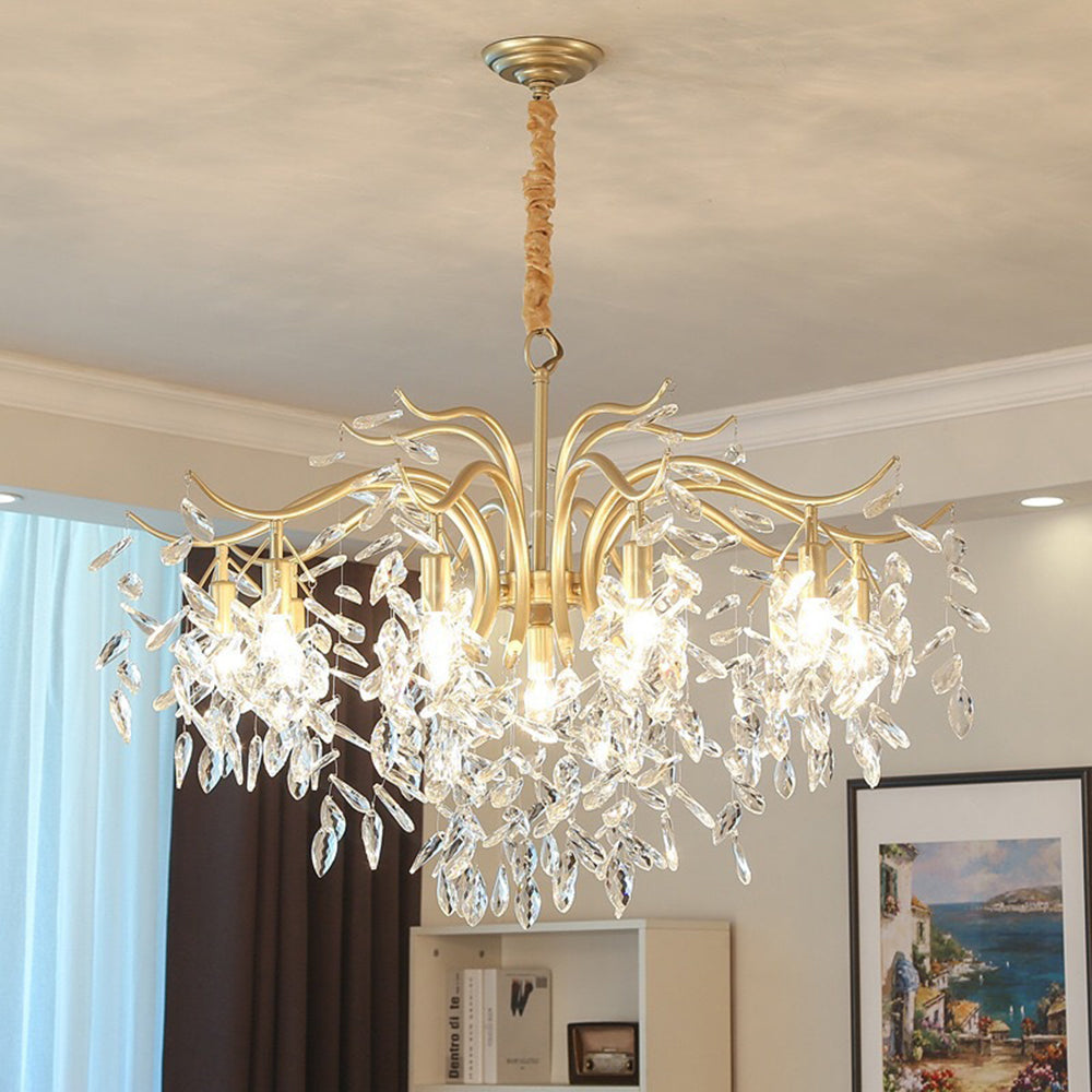 Elaral | Luxury Wisteria Flower Cascading Crystal Chandelier
