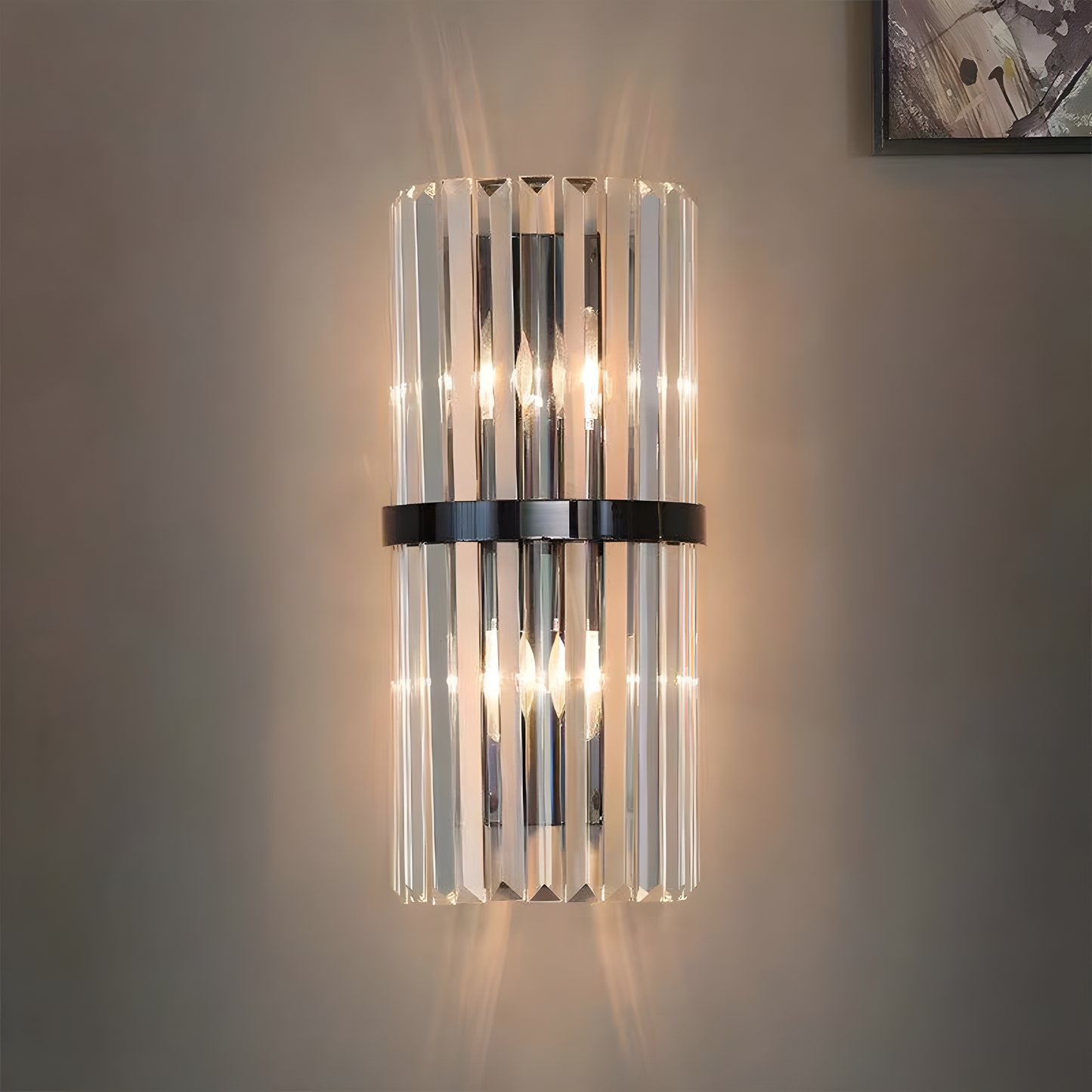 Lura | Contemporary Layered Crystal Prism Wall Light