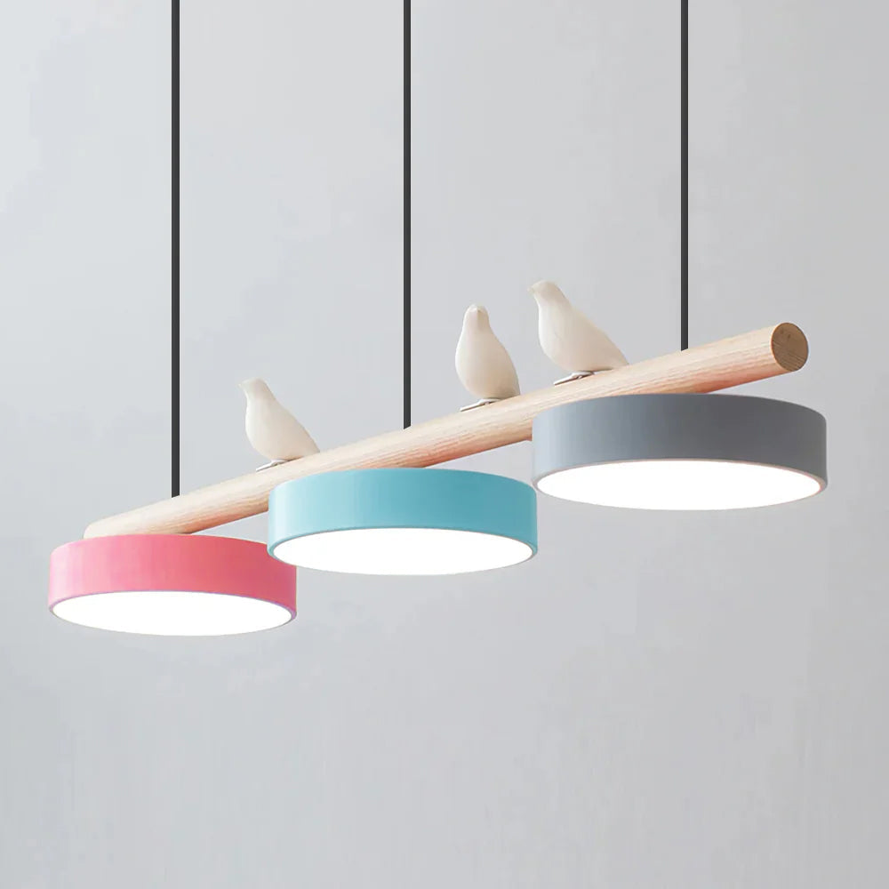 Aves | Modern Wood and Resin Bird Inspired Pendant Light