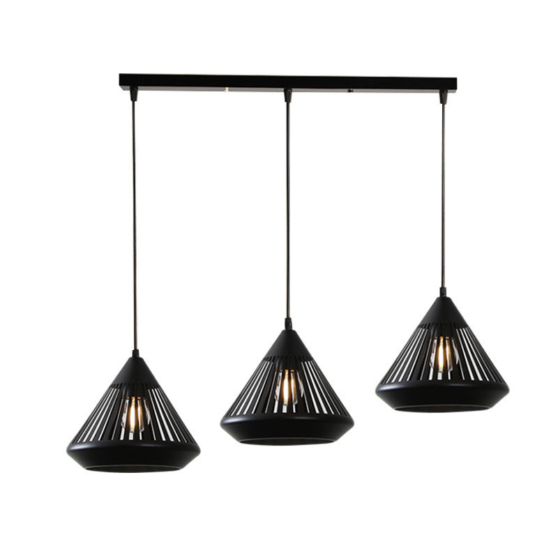 Nyvold | Minimalist Conical Ribbed Glass Metal Pendant Light