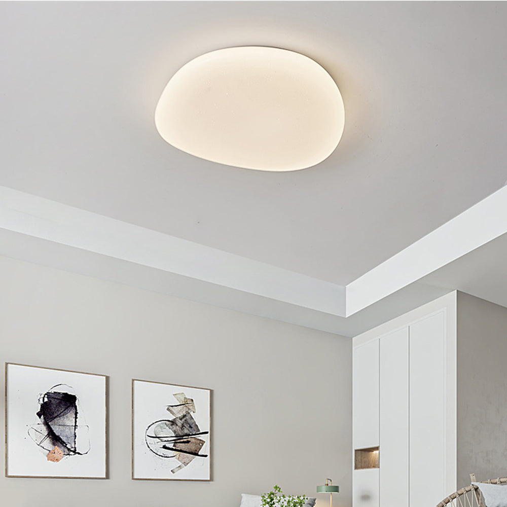 Aehelis | Modern Minimalist Irregular Pebble Silhouette LED Ceiling Light
