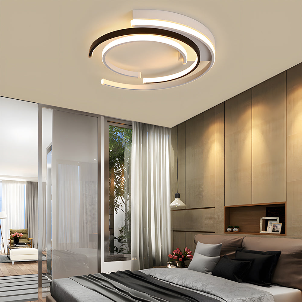 Eclipse | Modern Overlapping Ring Flush Mount Ceiling Light