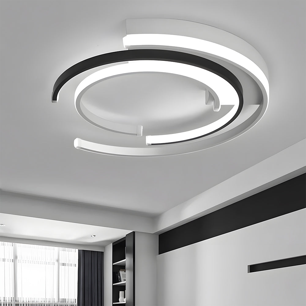Eclipse | Modern Overlapping Ring Flush Mount Ceiling Light