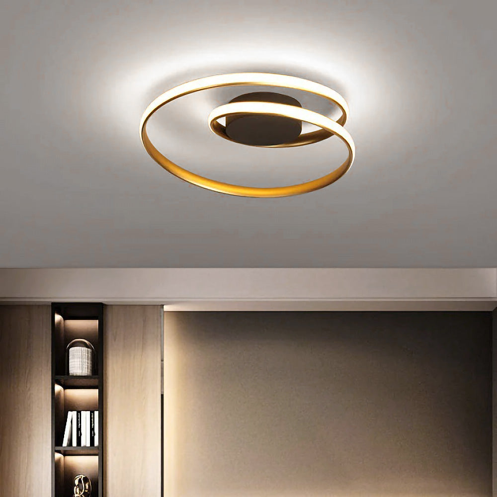 Spira | Sleek Minimalist Spiral Ring Flush Mount Ceiling Light
