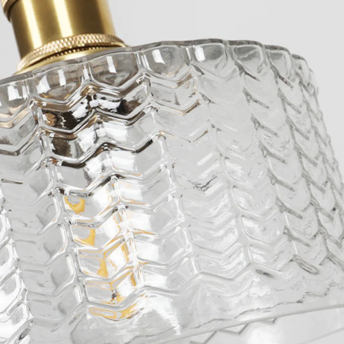 Viridis | Retro Textured Glass Cylinder Pendant Light