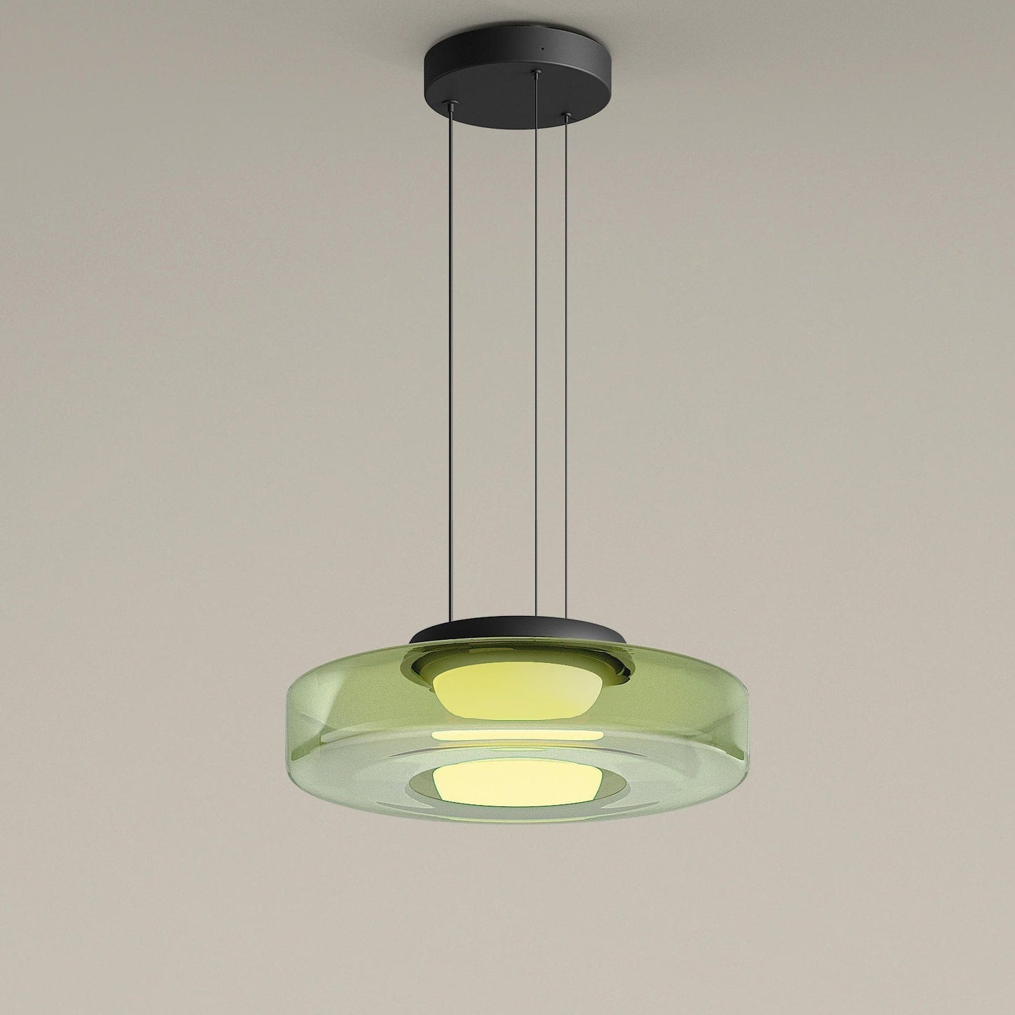 Ambera | Sleek Translucent Tiered Glass Pendant Lamp