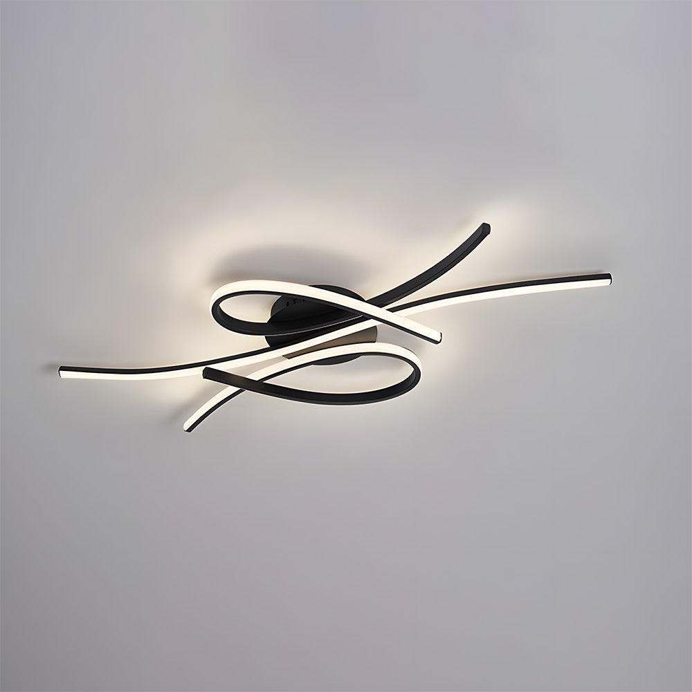 Sonata | Sleek Wavy Musical Note Inspired Abstract Ceiling Light