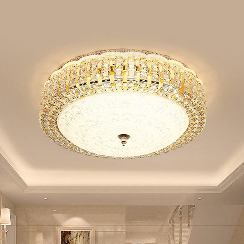 Auralis | Contemporary Geometric Crystal Ring Ceiling Light