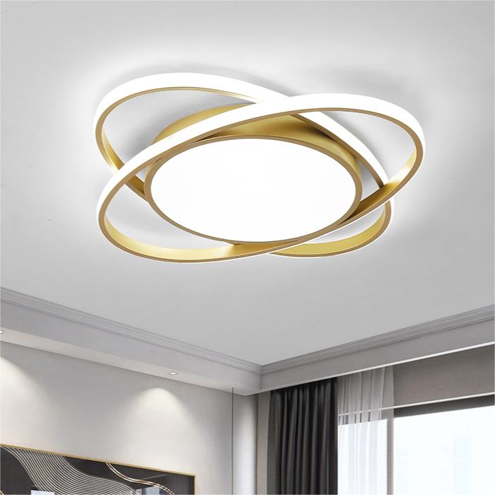 Auria | Sleek Layered Interlocking Ring Ceiling Light