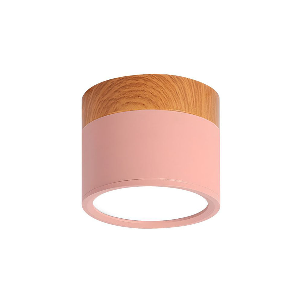 Kelryn | Minimalist Wood Metal Surface Mount Ceiling Spotlight