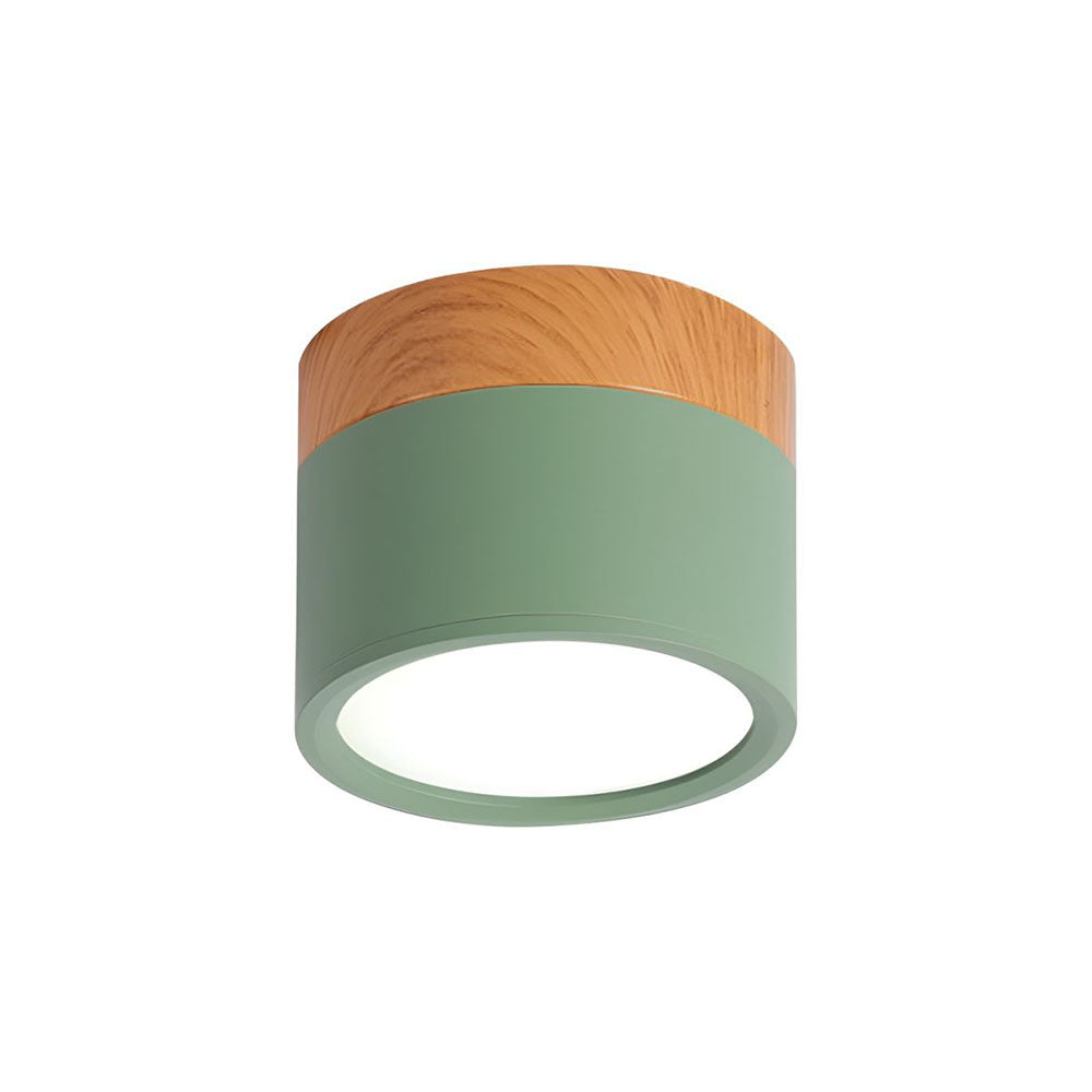 Kelryn | Minimalist Wood Metal Surface Mount Ceiling Spotlight