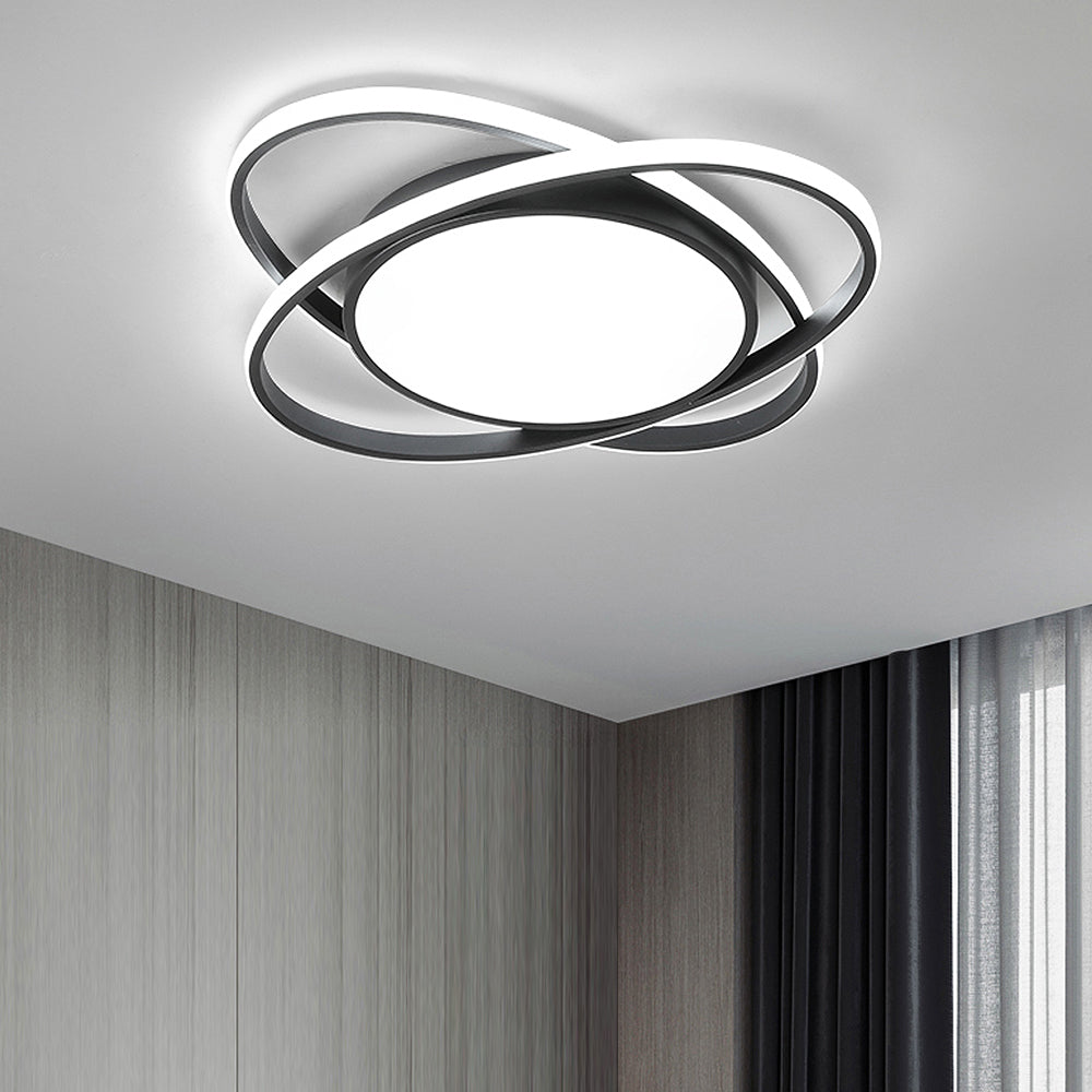 Auria | Sleek Layered Interlocking Ring Ceiling Light