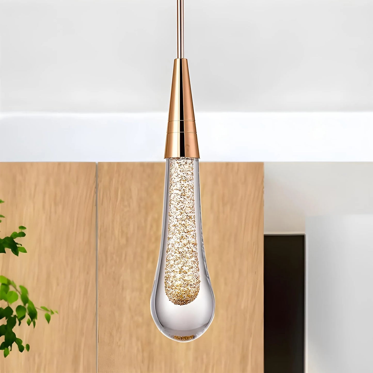 Voraele | Elegant Faceted Crystal Teardrop Pendant Light