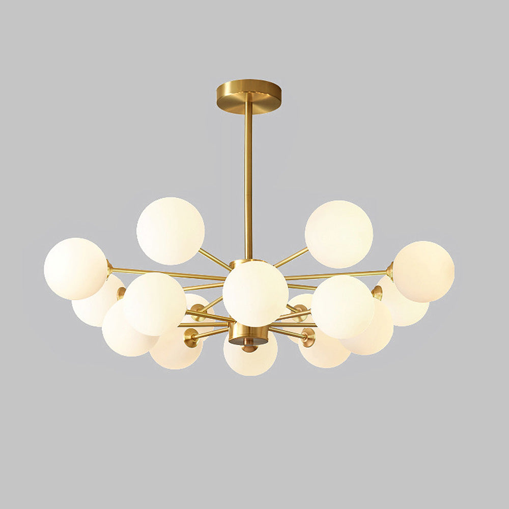 Aurum | Modern Multi-Light Frosted Glass Globe Sputnik Chandelier