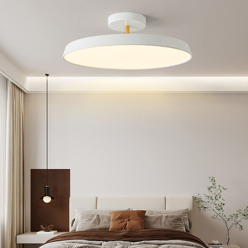 Novus | Contemporary Round Flush Mount Ceiling Light with Flat Panel