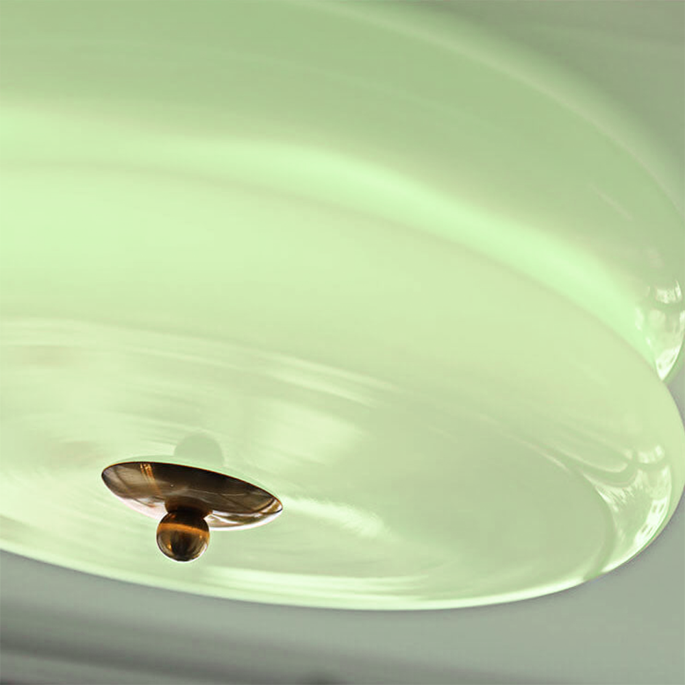 Crema | Vintage Cream Glass Flush Mount Ceiling Light