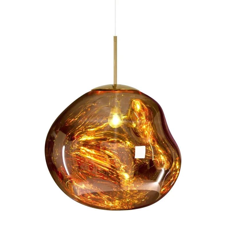 Zora | Modern Abstract Melted Glass Translucent Pendant Light