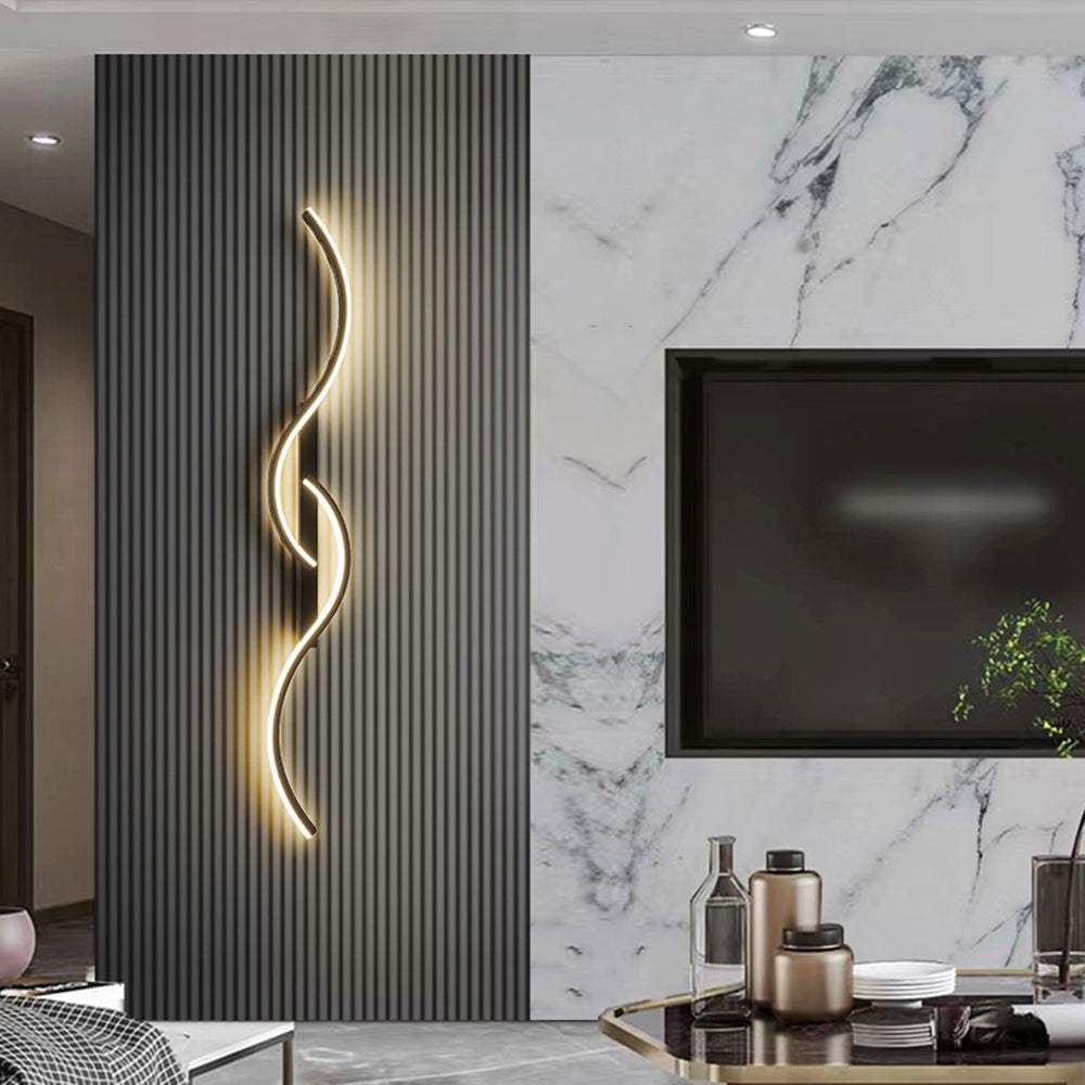 Althun | Modern Sinuous Wave Silhouette Metal Wall Light