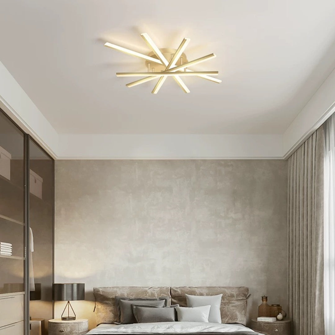 Astra | Modern Nordic Starburst Metal Ceiling Light