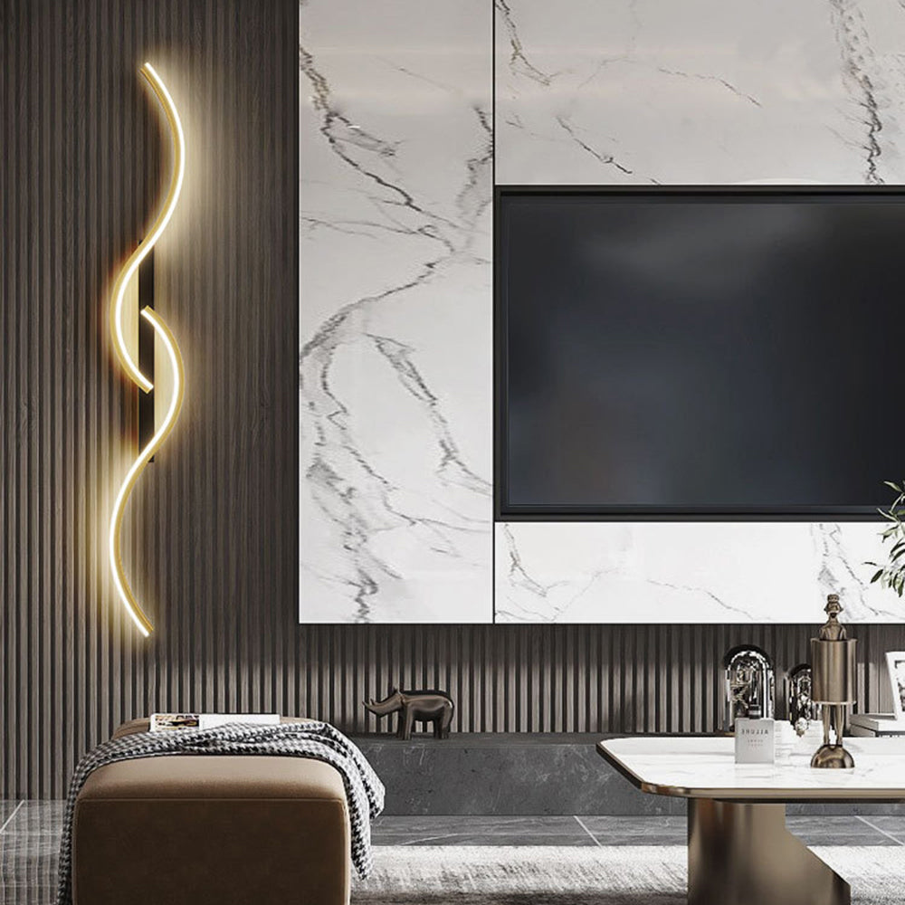 Althun | Modern Sinuous Wave Silhouette Metal Wall Light