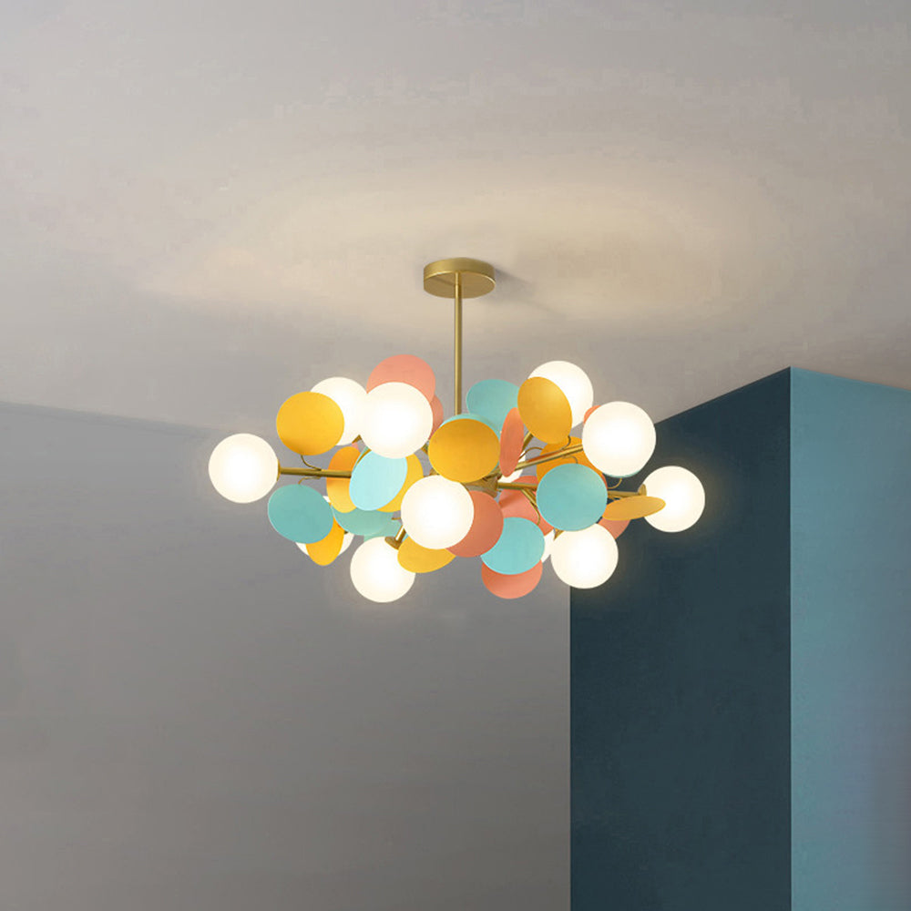 Florian | Luxury Geometric Branch Design Glass Orb Chandelier