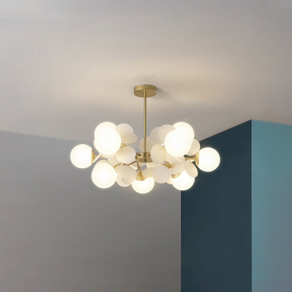 Florian | Luxury Geometric Branch Design Glass Orb Chandelier