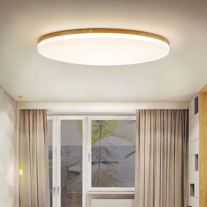 Aevum | Oval Scandinavian Oak Flush Mount Ceiling Light