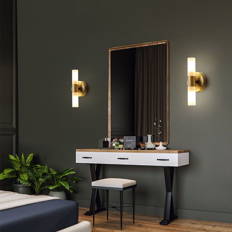 Aerisvold | Modern Cylindrical Acrylic and Metal Wall Light