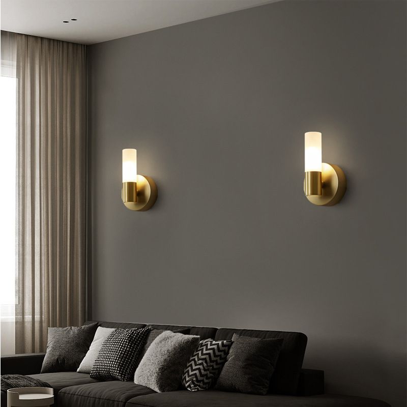 Aerisvold | Modern Cylindrical Acrylic and Metal Wall Light