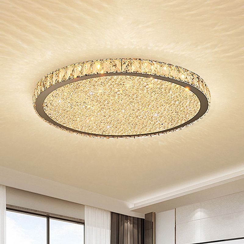 Aurum | Circular Crystal Jewel Flush Mount Ceiling Light
