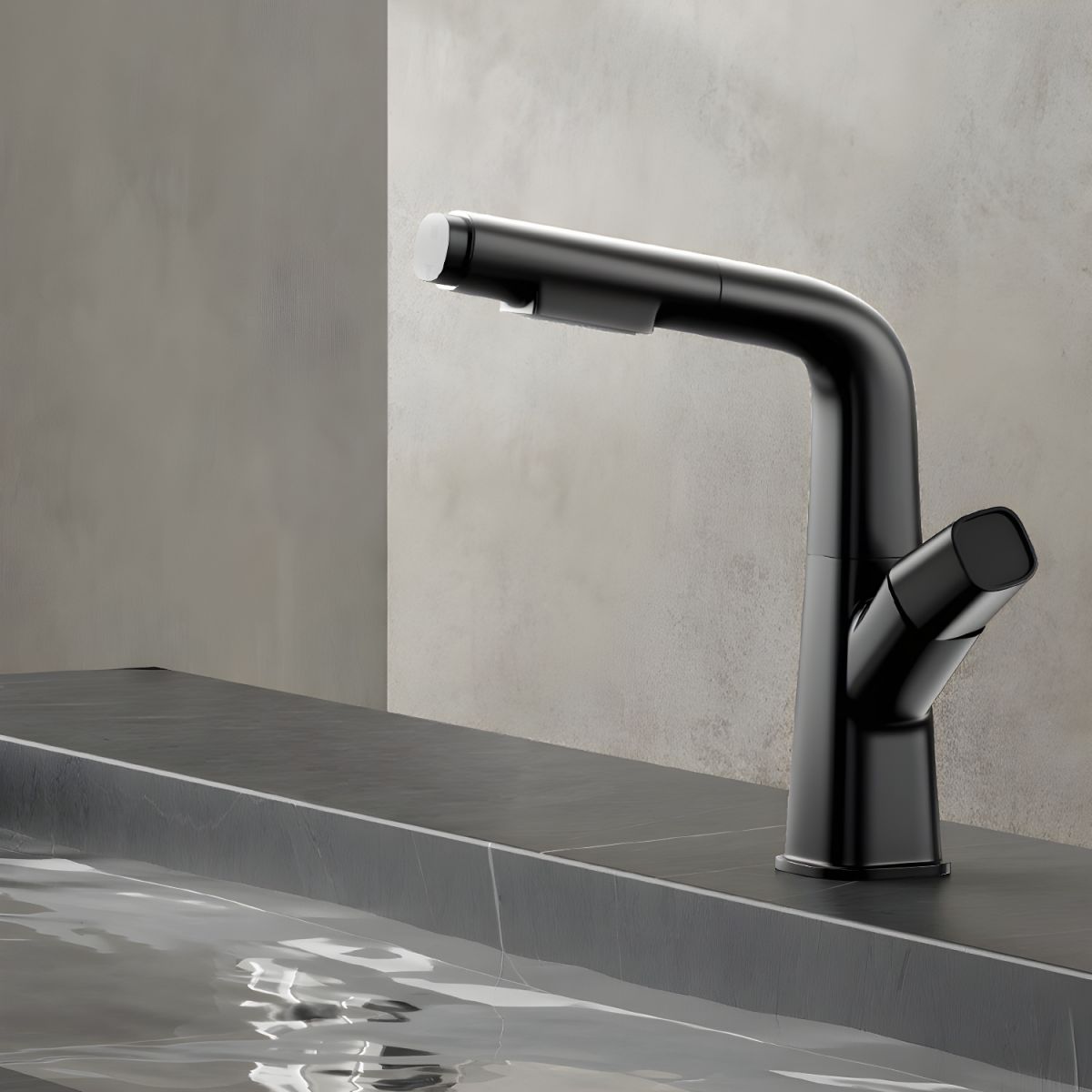 Thrylvim | Minimalist Arched Profile Centerset Bathroom Sink Tap