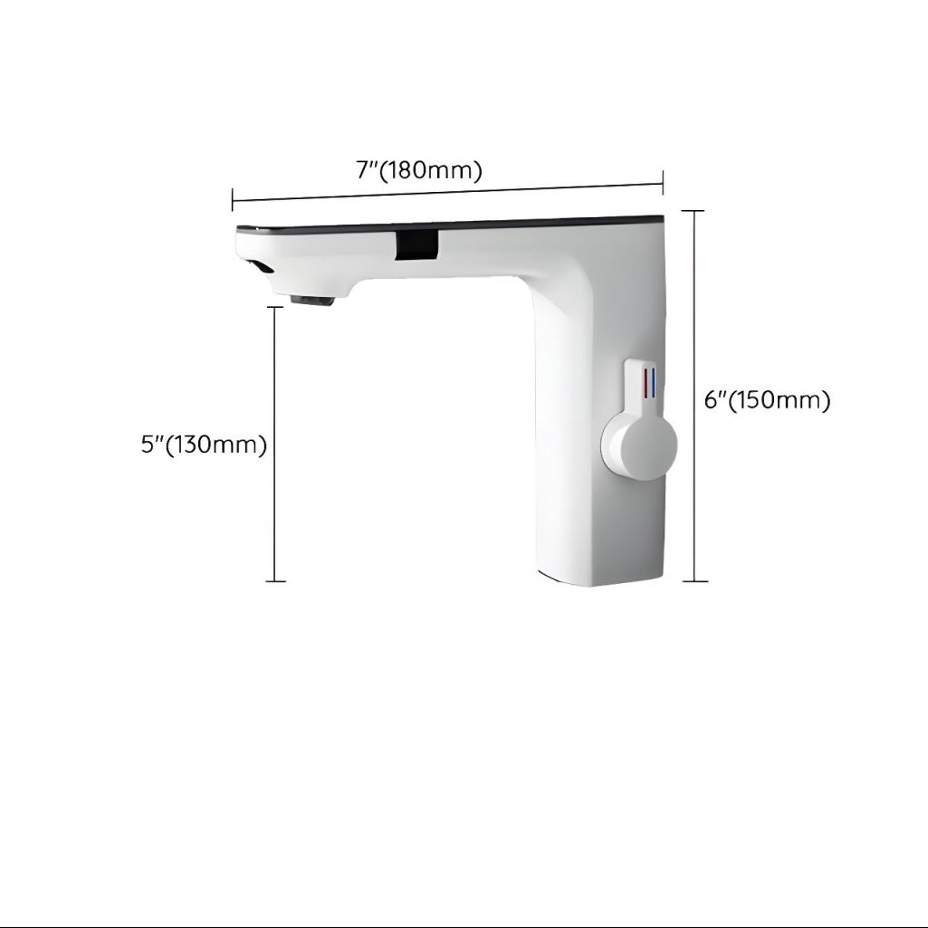 Jovallur | Modern L-Shaped Arched Column Bathroom Sink Tap with Digital Display