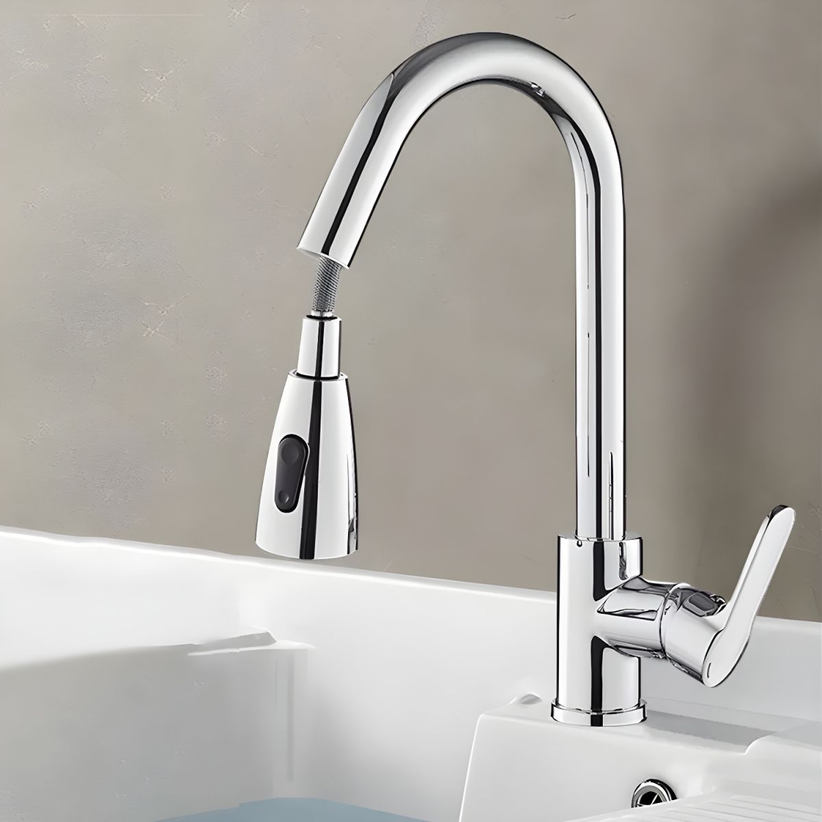 Halvike | Modern High Arc Swivel Spout Kitchen Sink Mixer Tap