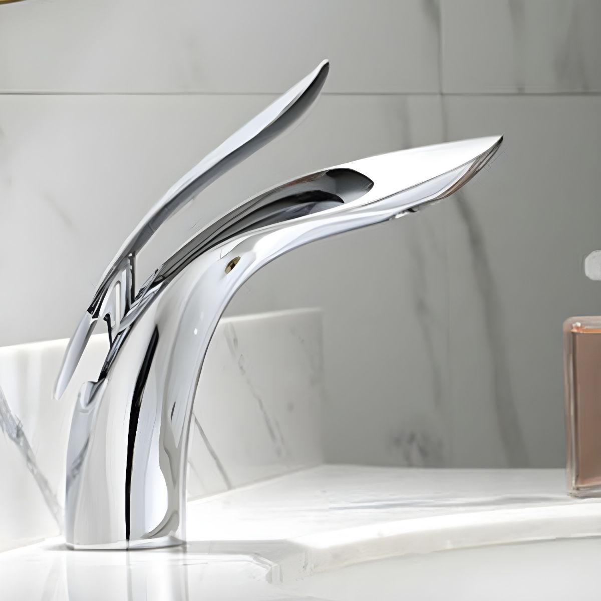 Jorthic | Modern Tapered Pedestal Profile Vessel Bathroom Basin Tap