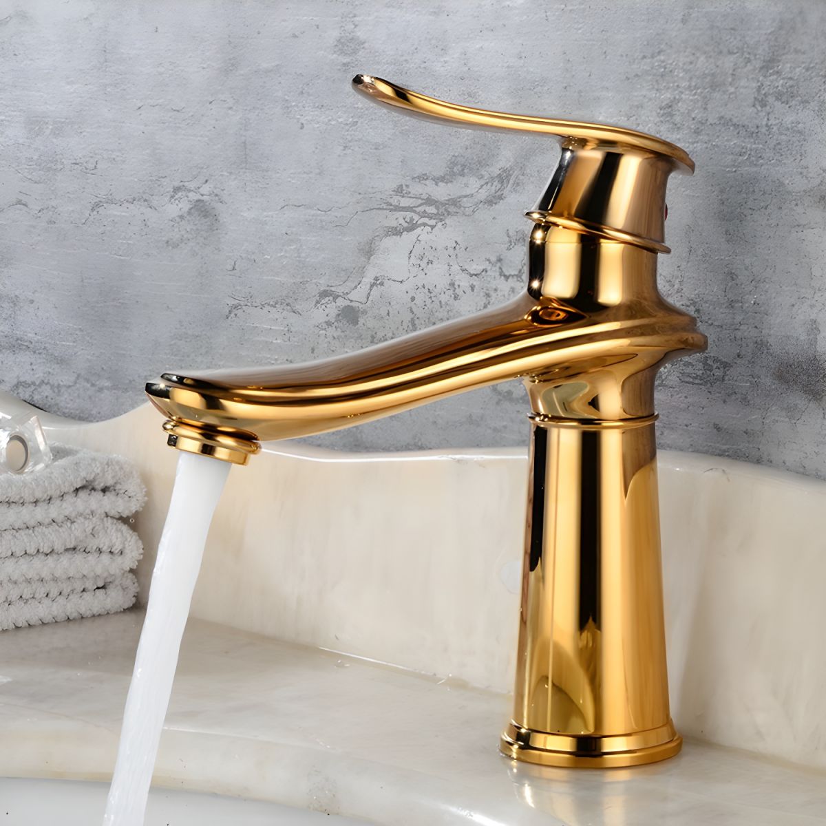 Alsvior | Vintage Low Arc Widespread Lever Bathroom Sink Tap