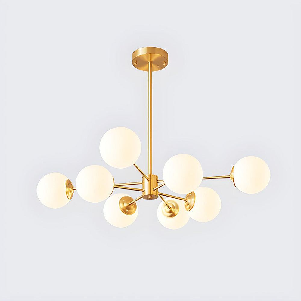 Aurum | Modern Multi-Light Frosted Glass Globe Sputnik Chandelier