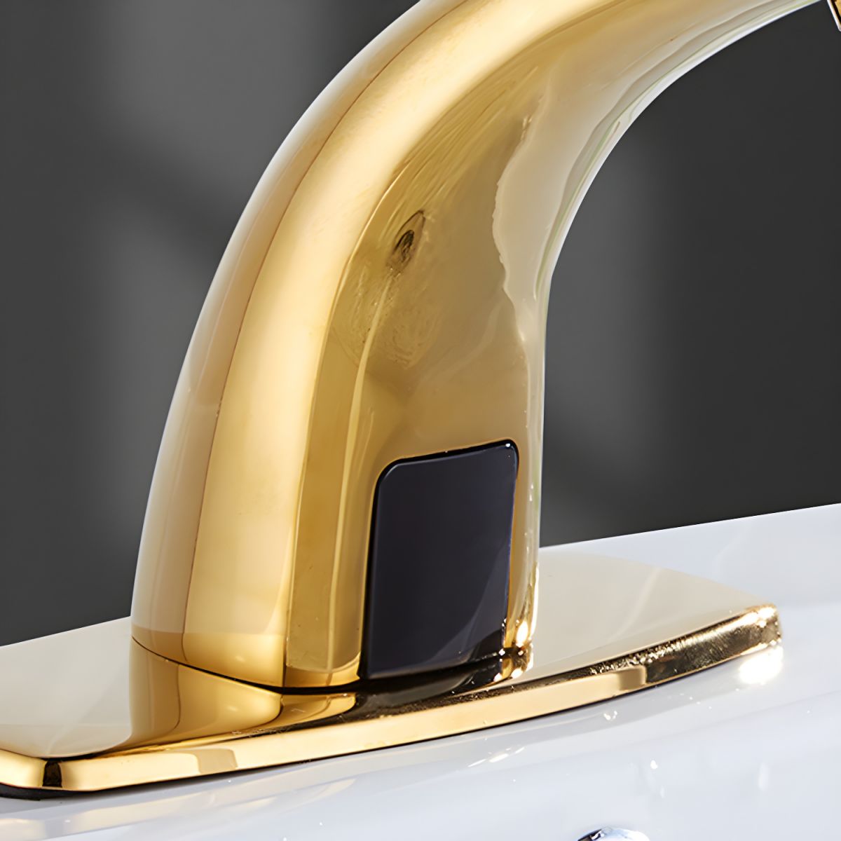 Alvudire | Contemporary Low Arc Touchless Motion Sensor Centerset Bathroom Tap