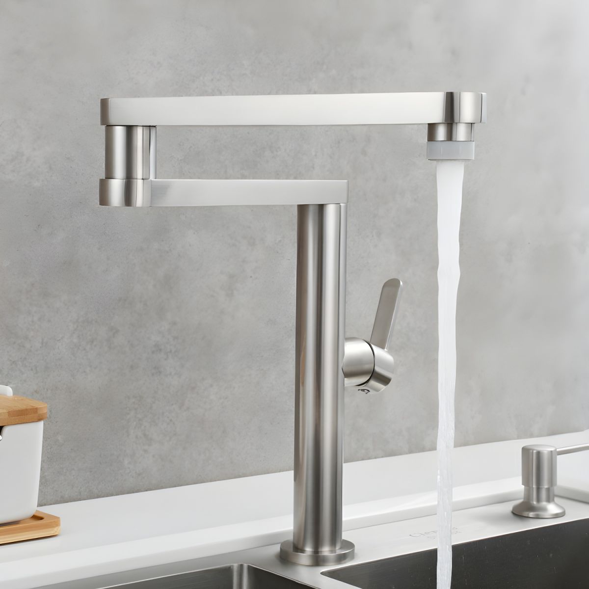 Kalsvik | Articulated Counter Mounted Folding Kitchen Pot Filler Mixer Tap