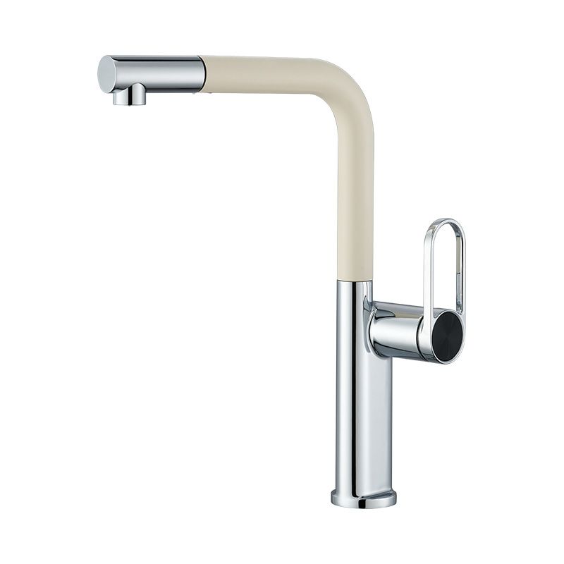 Lindvarek | Elegant L-Shaped Pull Out Kitchen Sink Mixer Tap with Retractable Swivel Spout