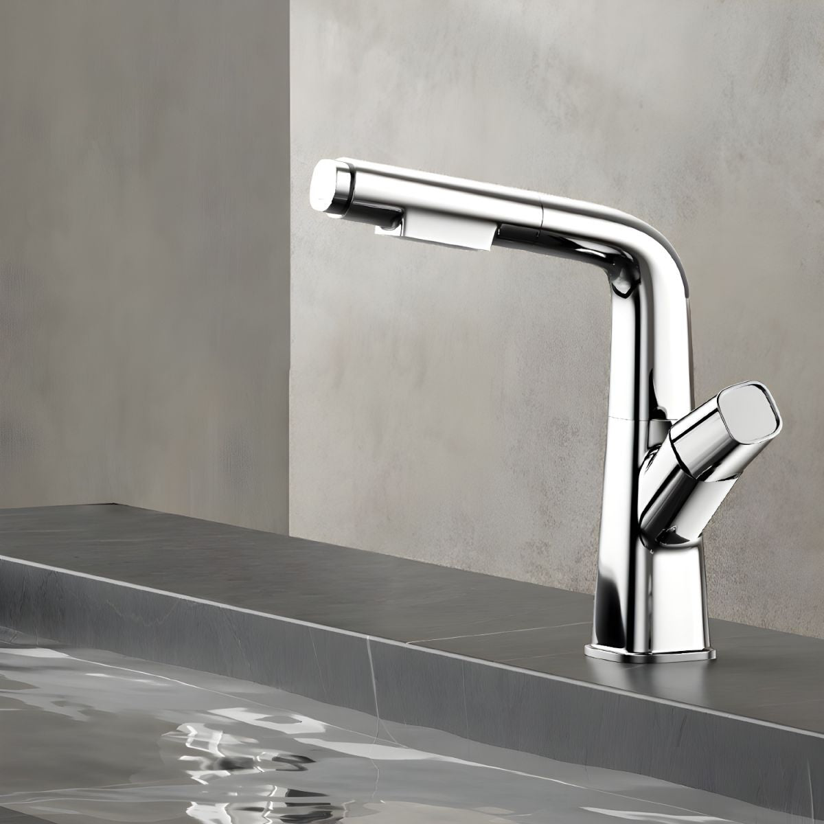 Thrylvim | Minimalist Arched Profile Centerset Bathroom Sink Tap