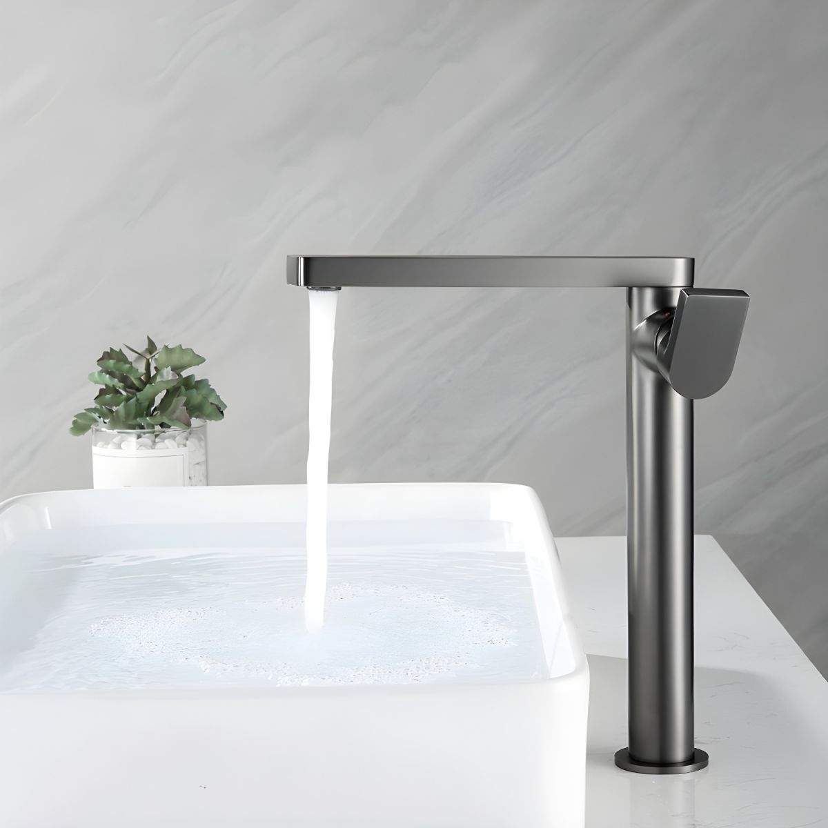 Sylmure | Sleek Touch Activated Single Lever Bathroom Sink Tap