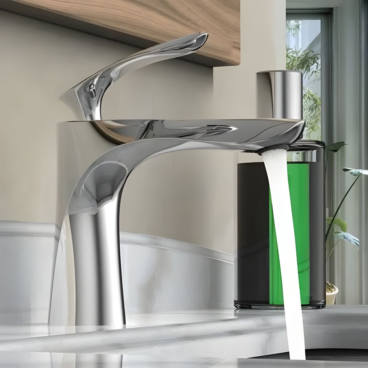 Sylvaka | Luxury Arched Profile Deck Mounted Bathroom Basin Tap