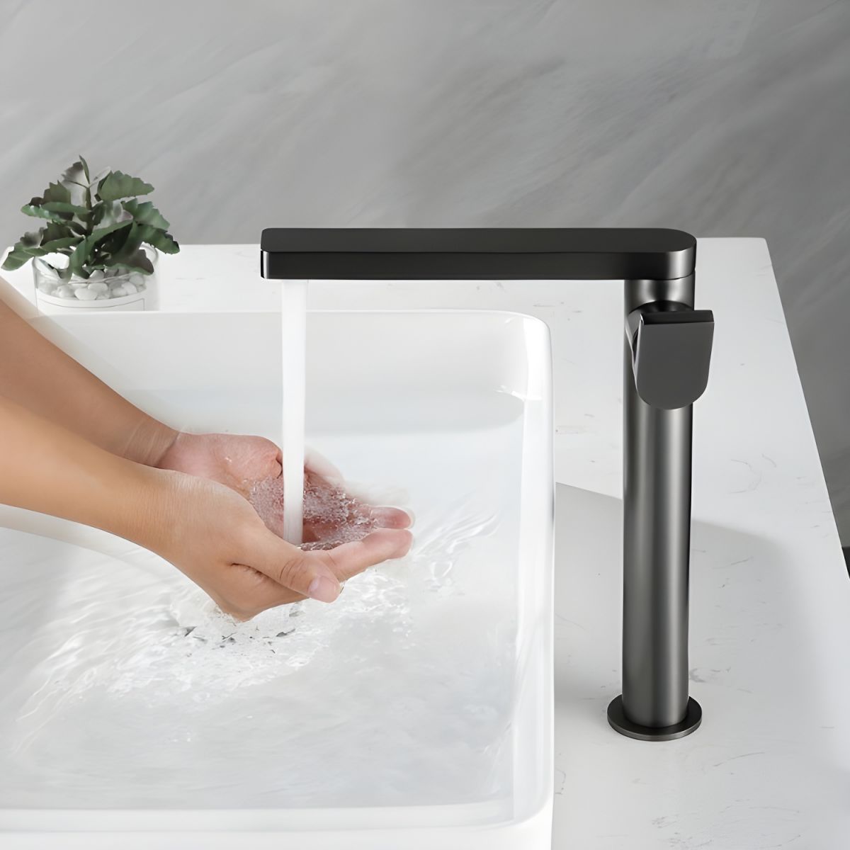 Sylmure | Sleek Touch Activated Single Lever Bathroom Sink Tap