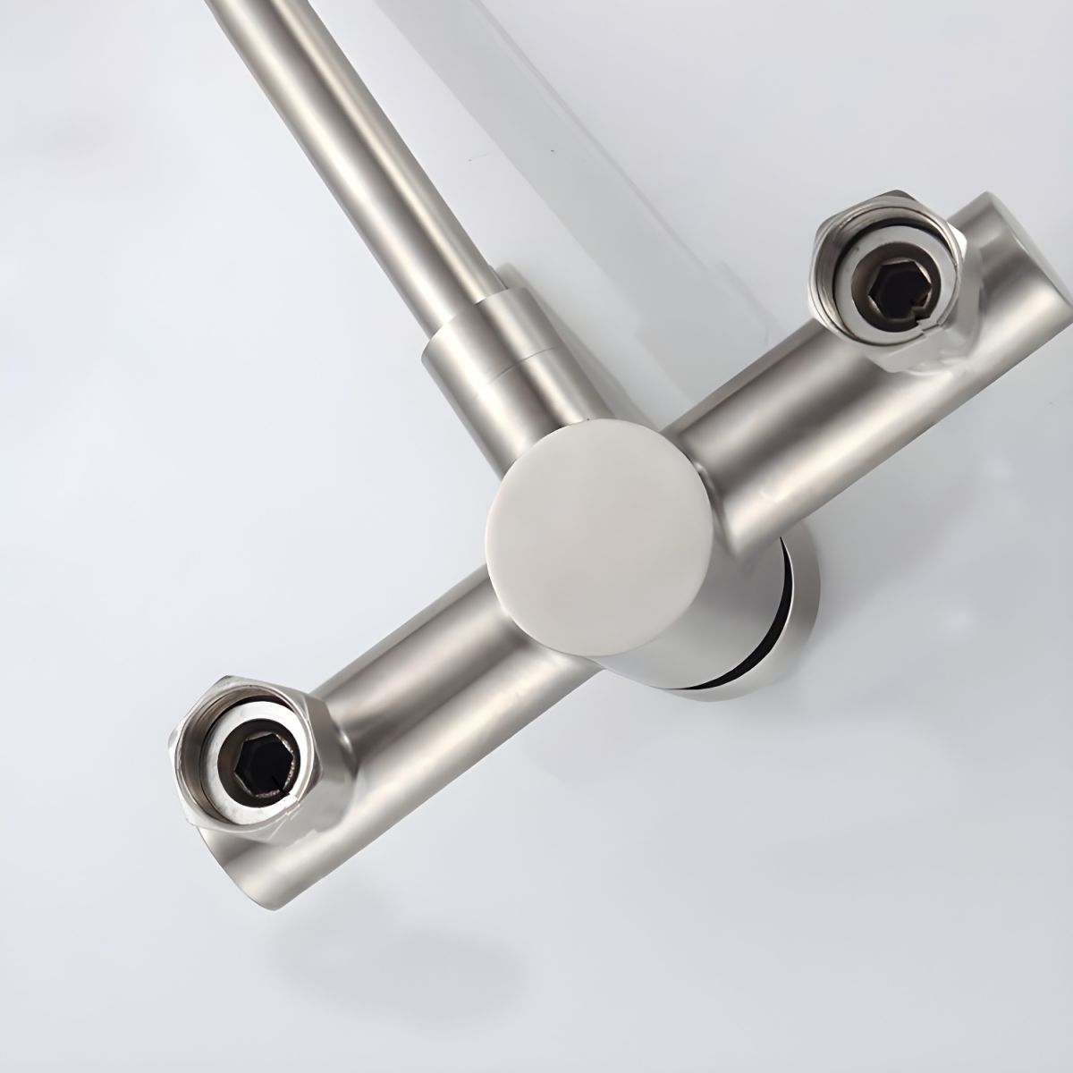 Lythic | High Arc Wall Mounted Swivel Spout Kitchen Sink Tap
