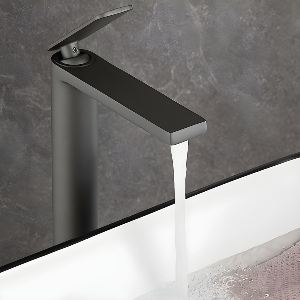 Juvandic | Modern Tapered Profile Cylindrical Vessel Bathroom Basin Tap